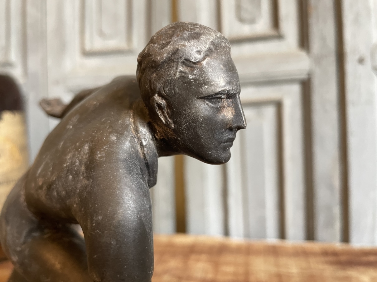 Bronzen Beeld Pétanque Speler - Afbeelding 4