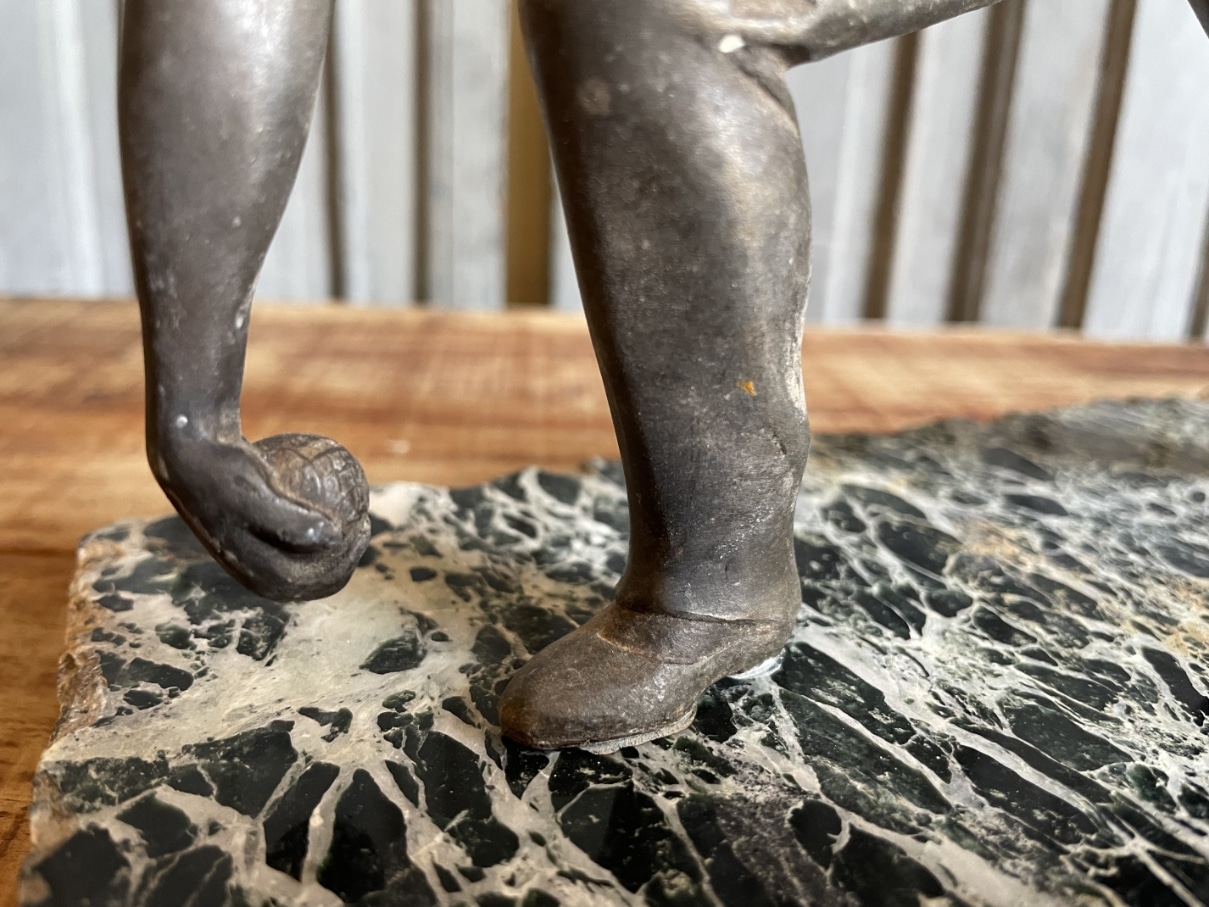 Bronzen Beeld Pétanque Speler - Afbeelding 5