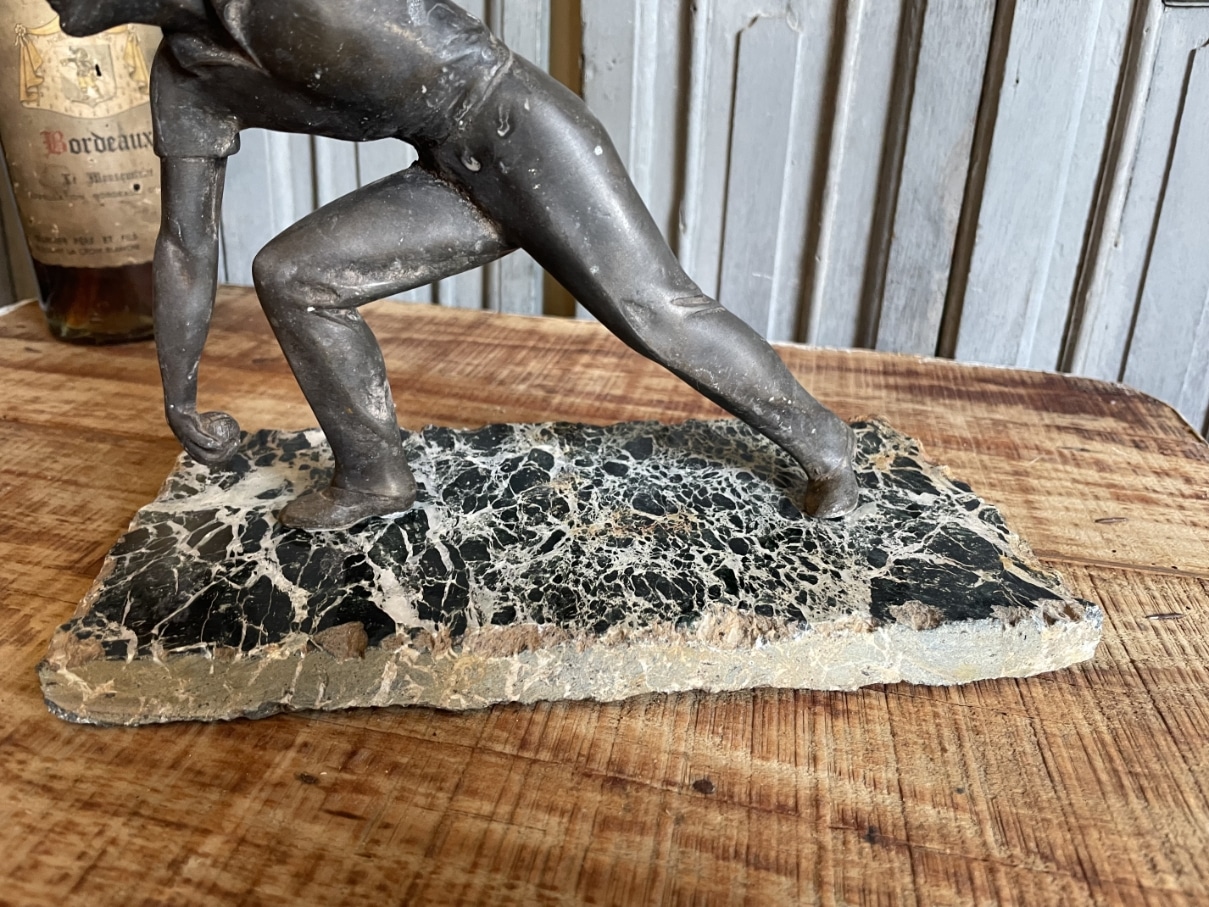 Bronzen Beeld Pétanque Speler - Afbeelding 7