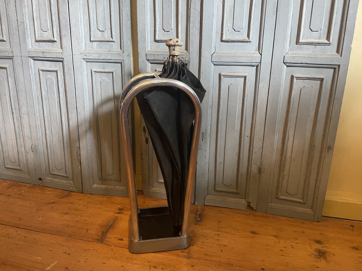 Paraplustandaard Paraplubak Art Deco 1930 Aluminium - Afbeelding 12