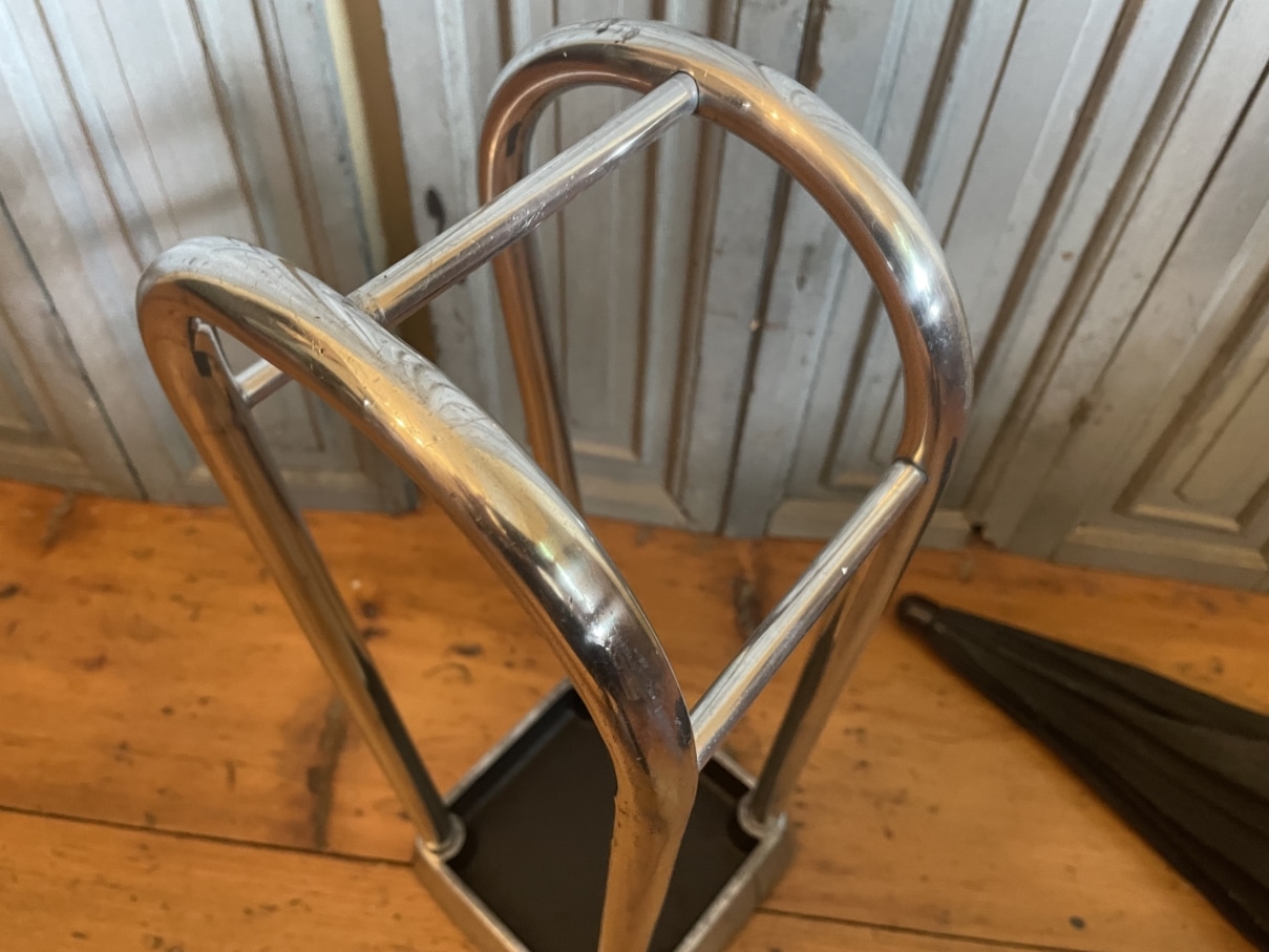 Paraplustandaard Paraplubak Art Deco 1930 Aluminium - Afbeelding 4