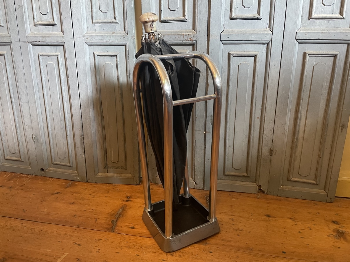Paraplustandaard Paraplubak Art Deco 1930 Aluminium