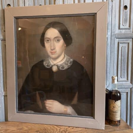 Pastel Schilderij Portret Franse School