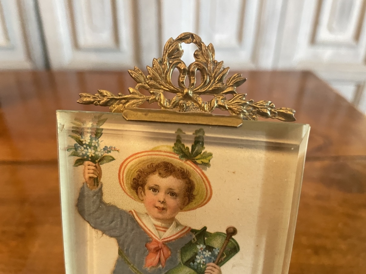 Striklijstje Messing Fotolijstje geslepen glas - Afbeelding 2