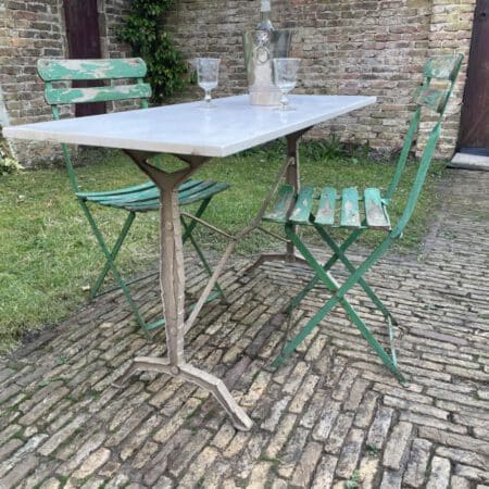 Tuintafel Bistrotafel art deco met marmer