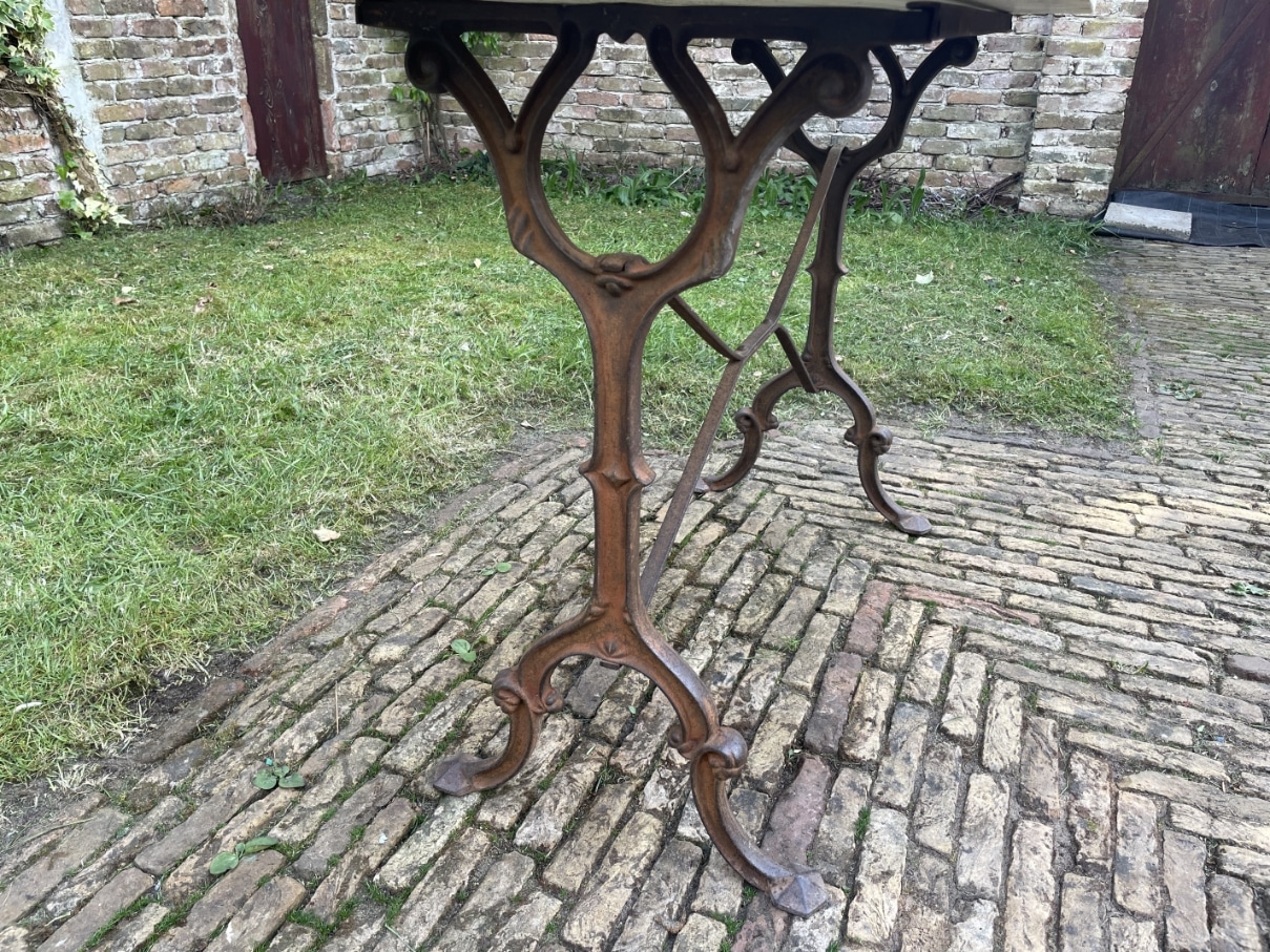 Tuintafel Bistrotafel met Marmer Blad - Afbeelding 2