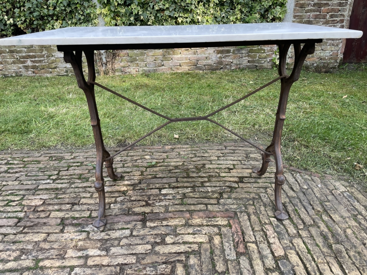 Tuintafel Bistrotafel met Marmer Blad - Afbeelding 17
