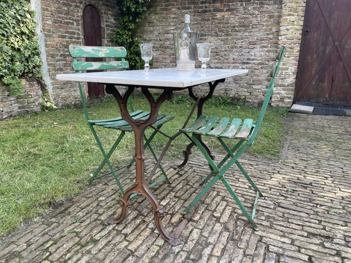 Tuintafel Bistrotafel met Marmer Blad