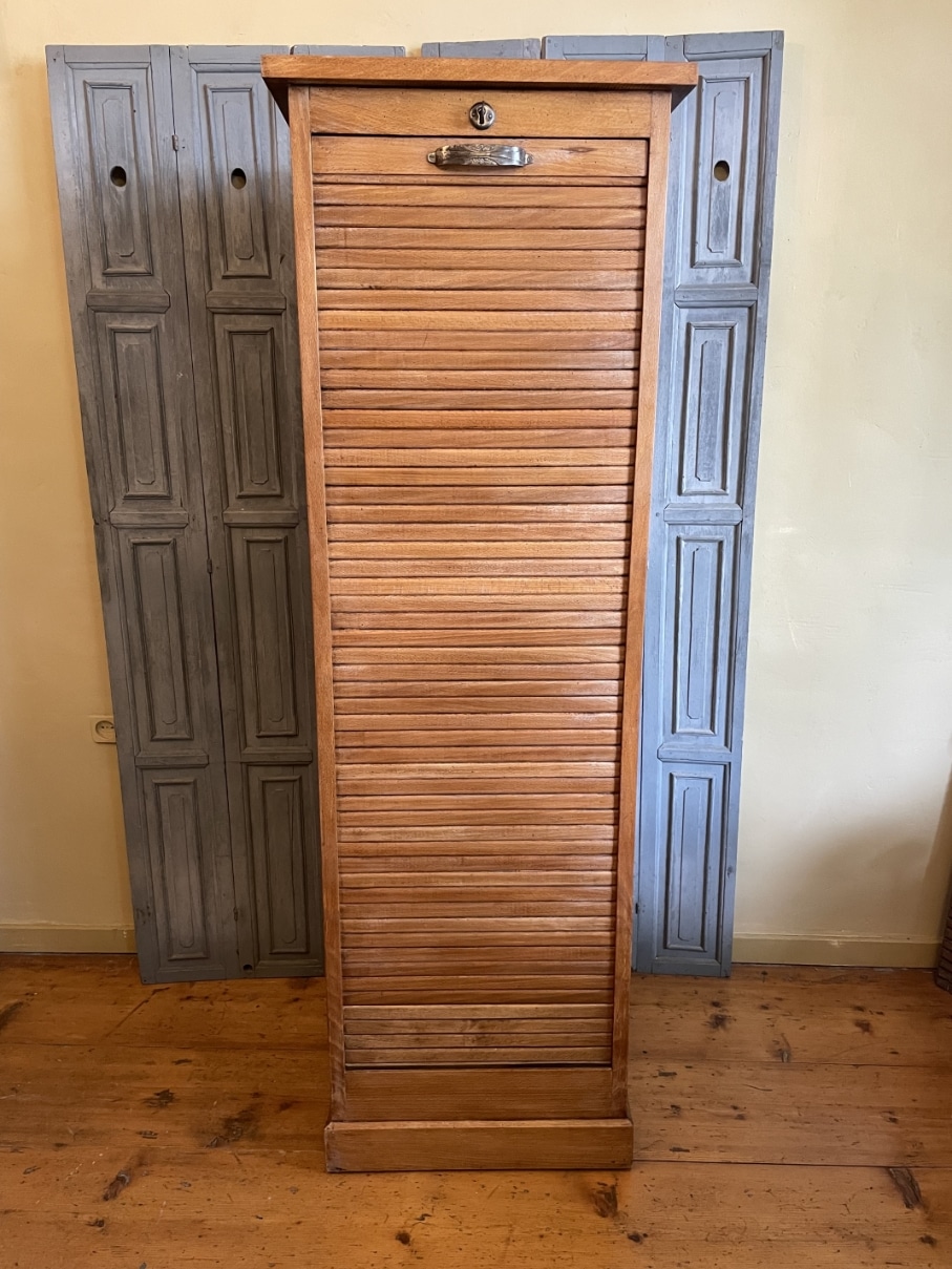 Rolluikkast Archiefkast Muziekkast Art Deco - Afbeelding 5