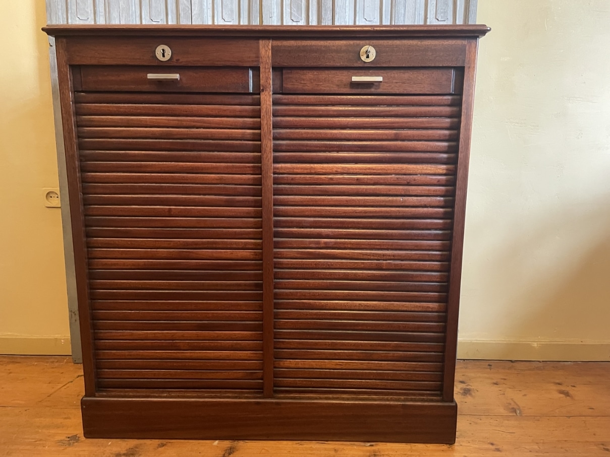 Rolluikkast Archiefkast Muziekkast Art Deco - Afbeelding 15
