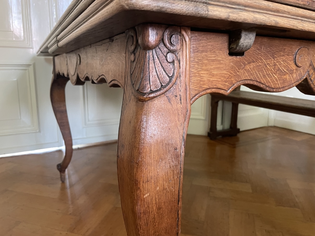 Eettafel Uittrektafel Louis XV Stijl 229 cm. - Afbeelding 11