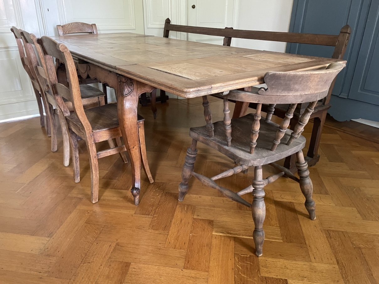 Eettafel Uittrektafel Louis XV Stijl 229 cm. - Afbeelding 23
