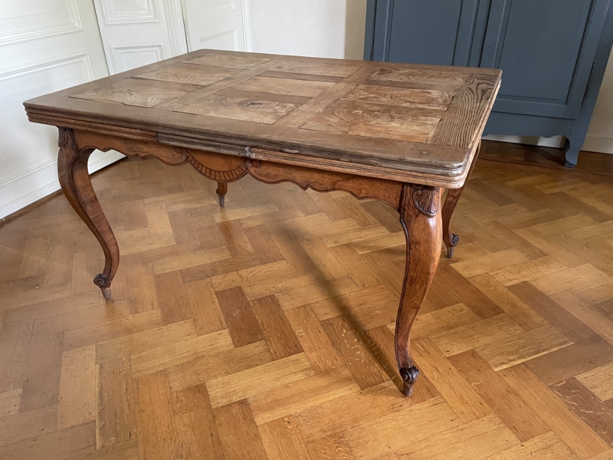 Eettafel Uittrektafel Louis XV Stijl 229 cm. - Afbeelding 6
