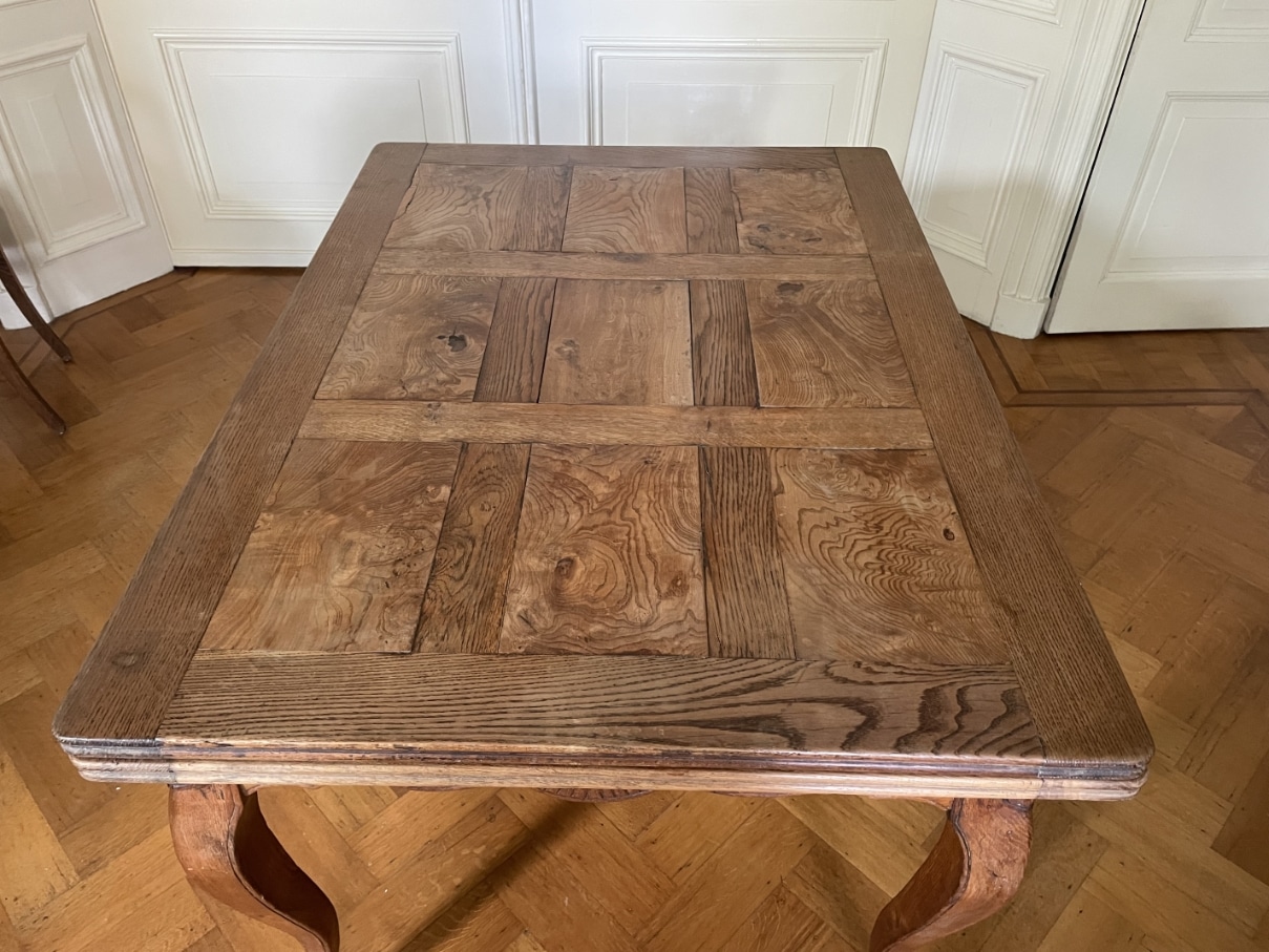 Eettafel Uittrektafel Louis XV Stijl 229 cm. - Afbeelding 7