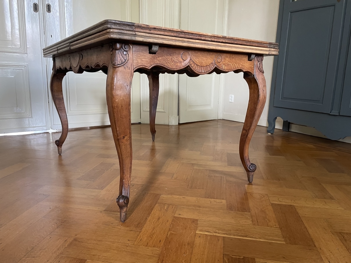 Eettafel Uittrektafel Louis XV Stijl 229 cm. - Afbeelding 9