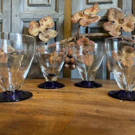 Wijnglazen Waterglazen Blauwe Voet Art Deco