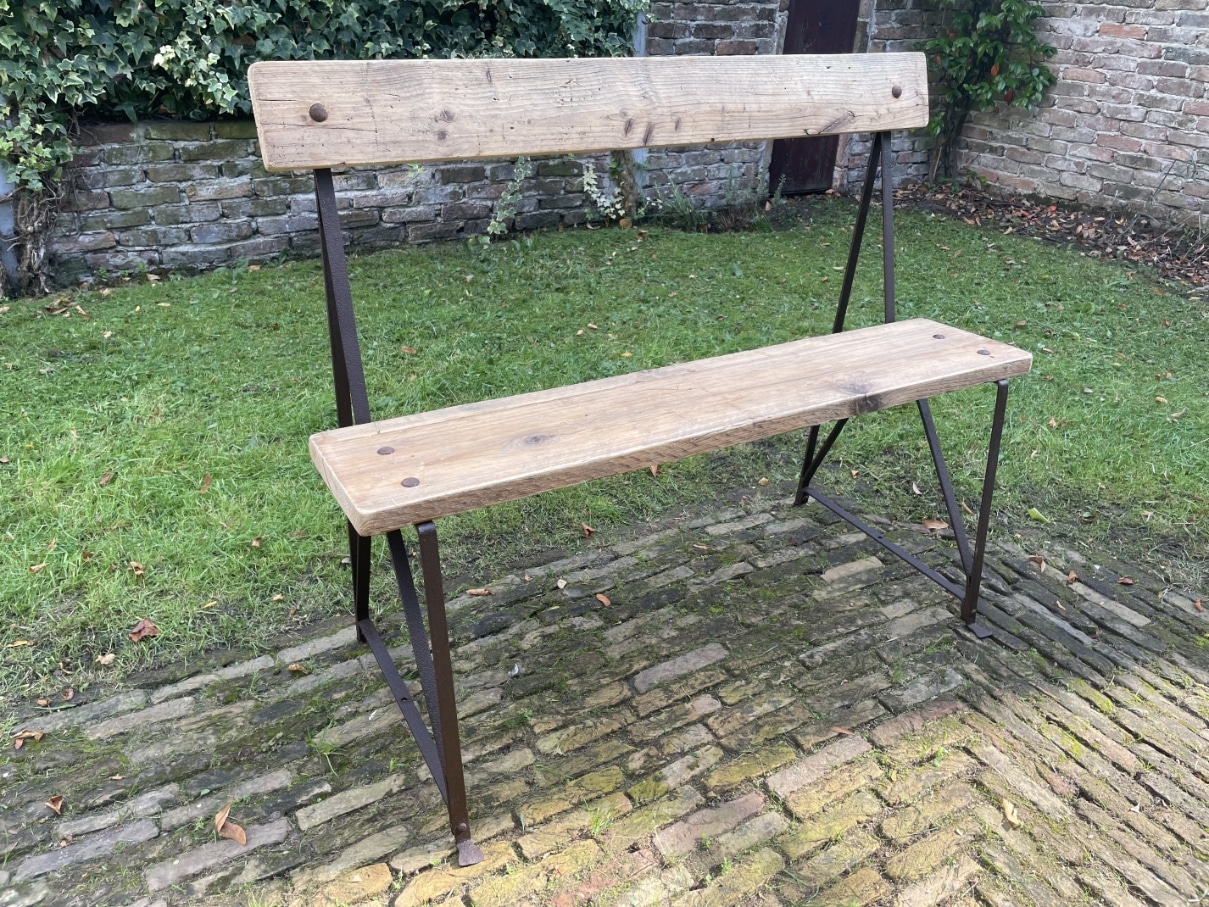 Tuinbank Halbank Bank met rugleuning