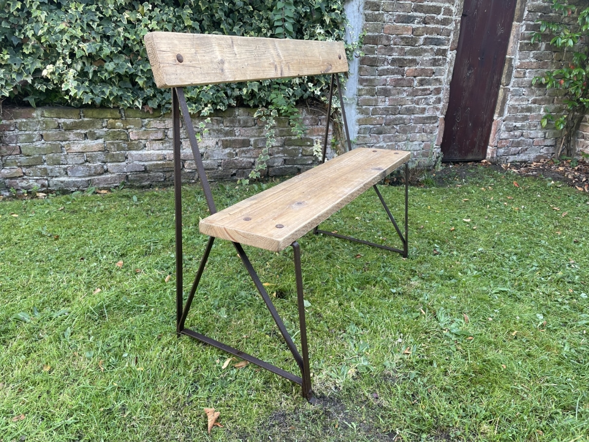 Tuinbank Halbank Bank met rugleuning - Afbeelding 12