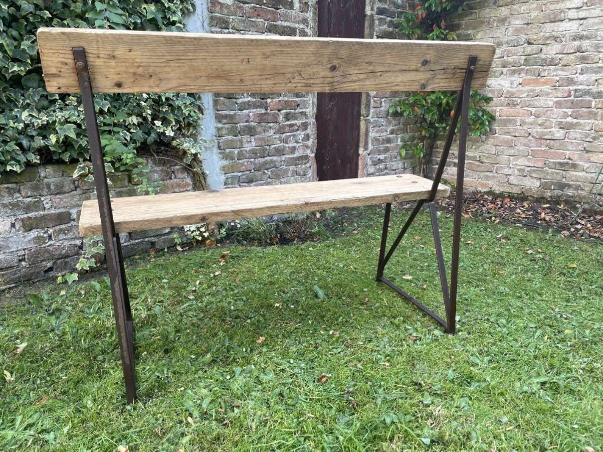 Tuinbank Halbank Bank met rugleuning - Afbeelding 18