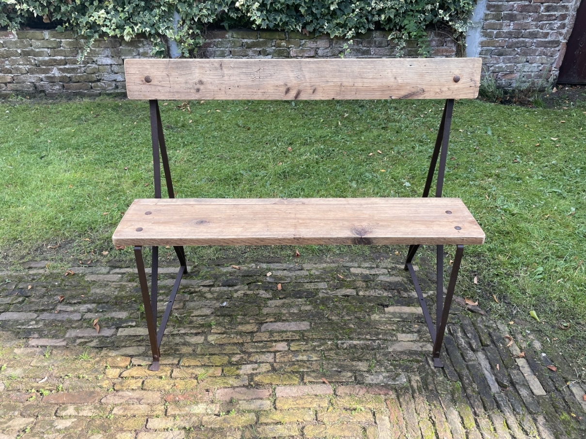 Tuinbank Halbank Bank met rugleuning - Afbeelding 3