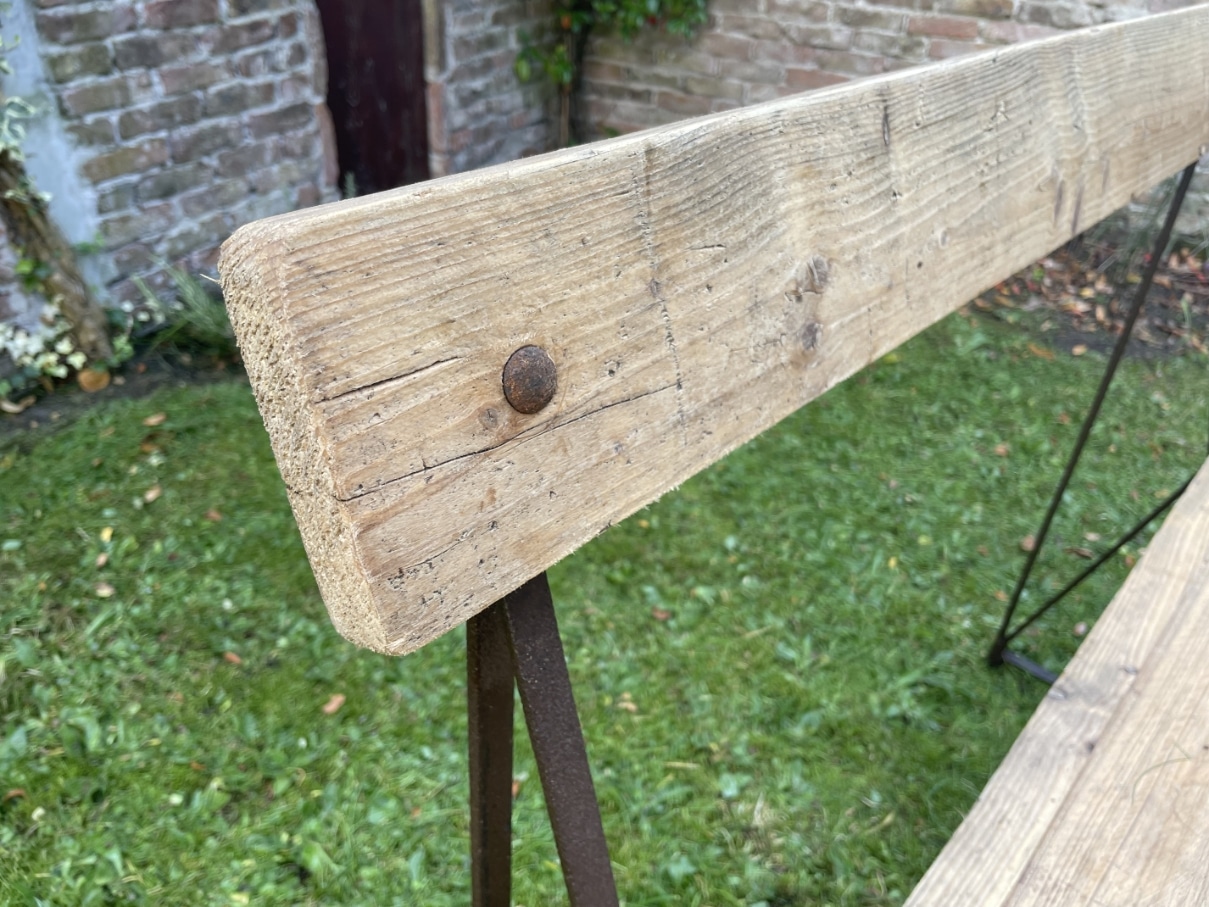 Tuinbank Halbank Bank met rugleuning - Afbeelding 5