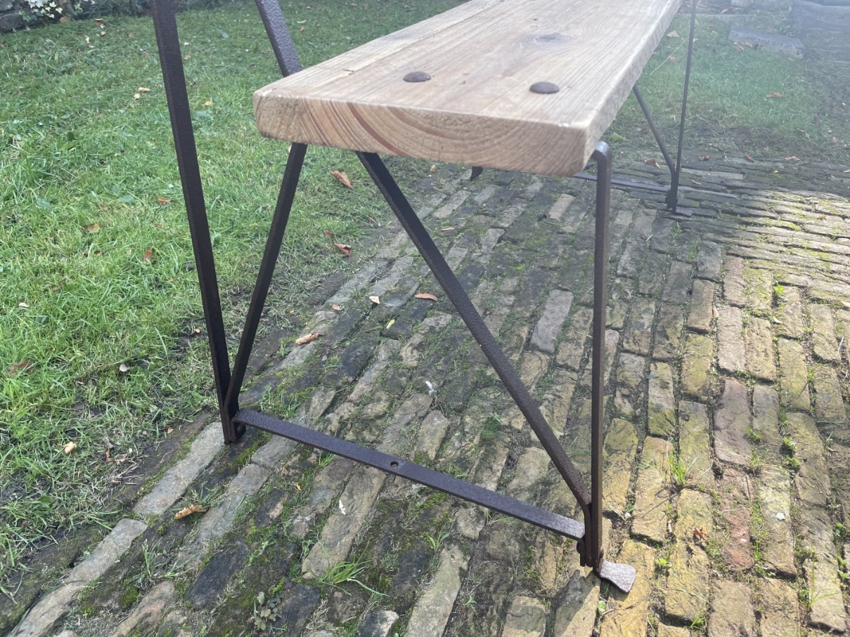 Tuinbank Halbank Bank met rugleuning - Afbeelding 6