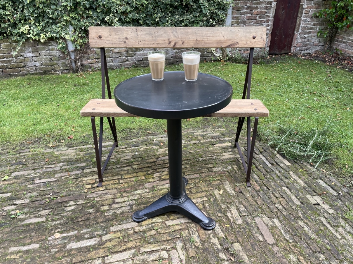 Tuinbank Halbank Bank met rugleuning - Afbeelding 19