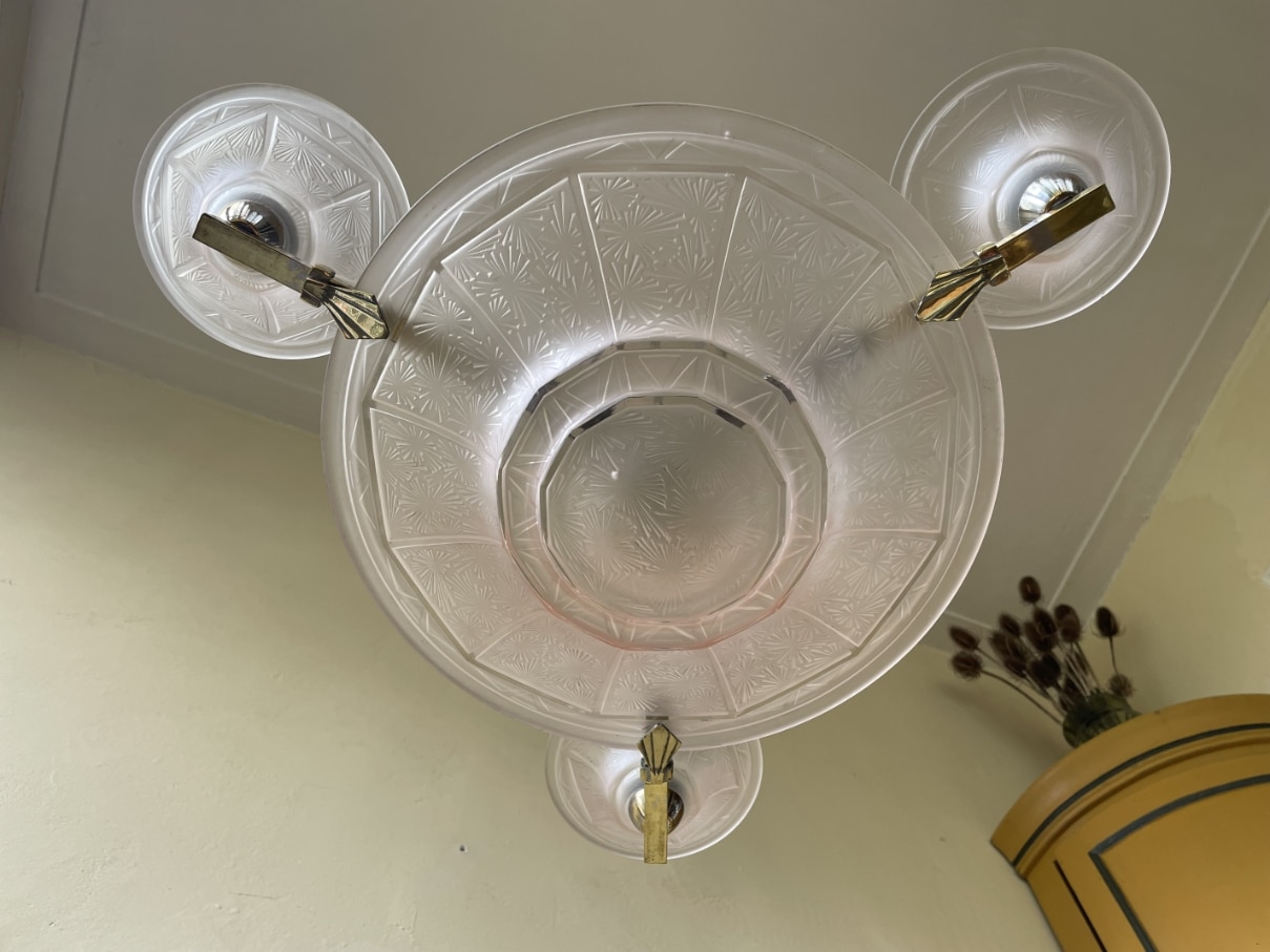 Plafondlamp Hanglamp Art Deco 1930 - Afbeelding 2