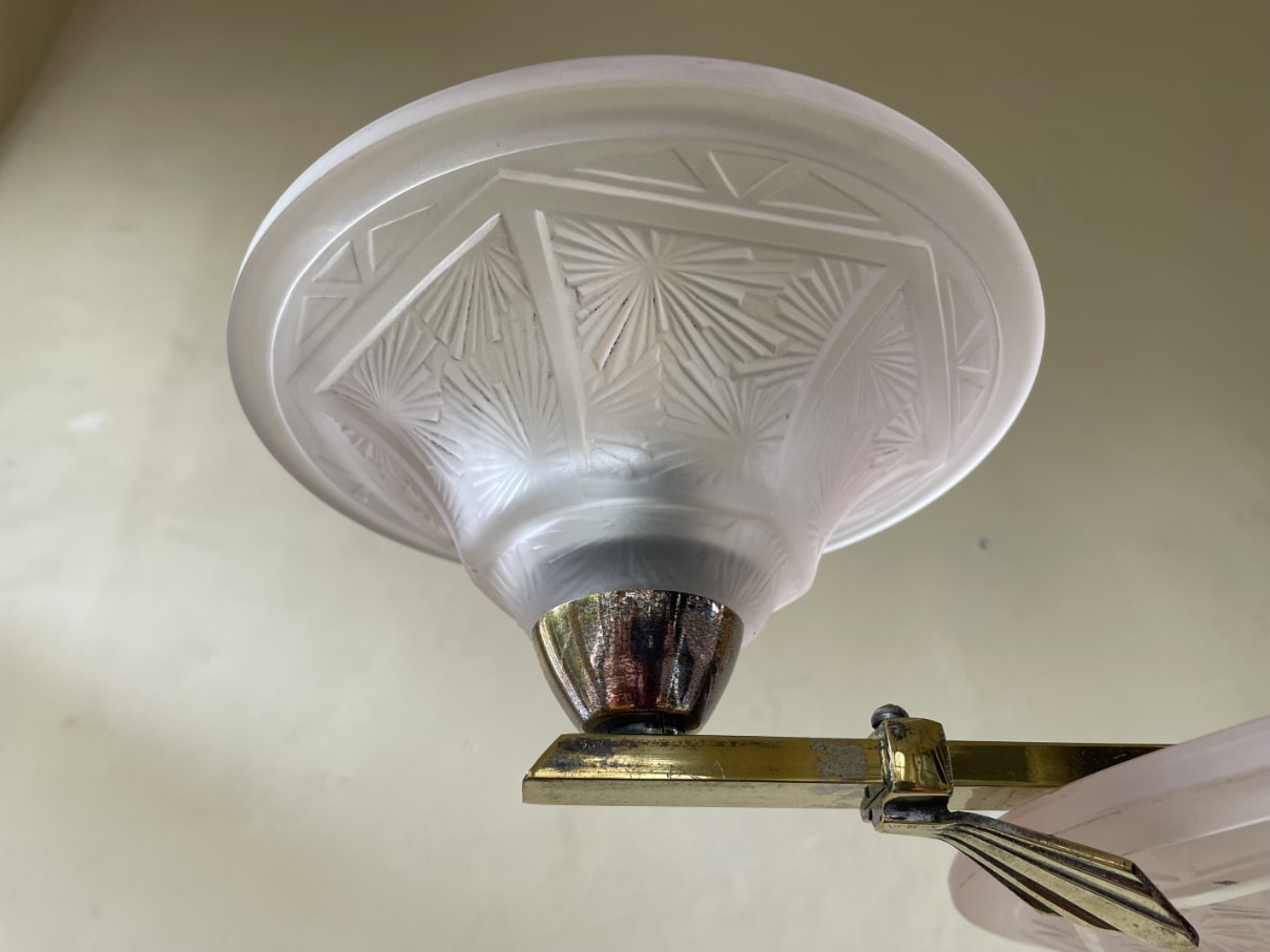Plafondlamp Hanglamp Art Deco 1930 - Afbeelding 11