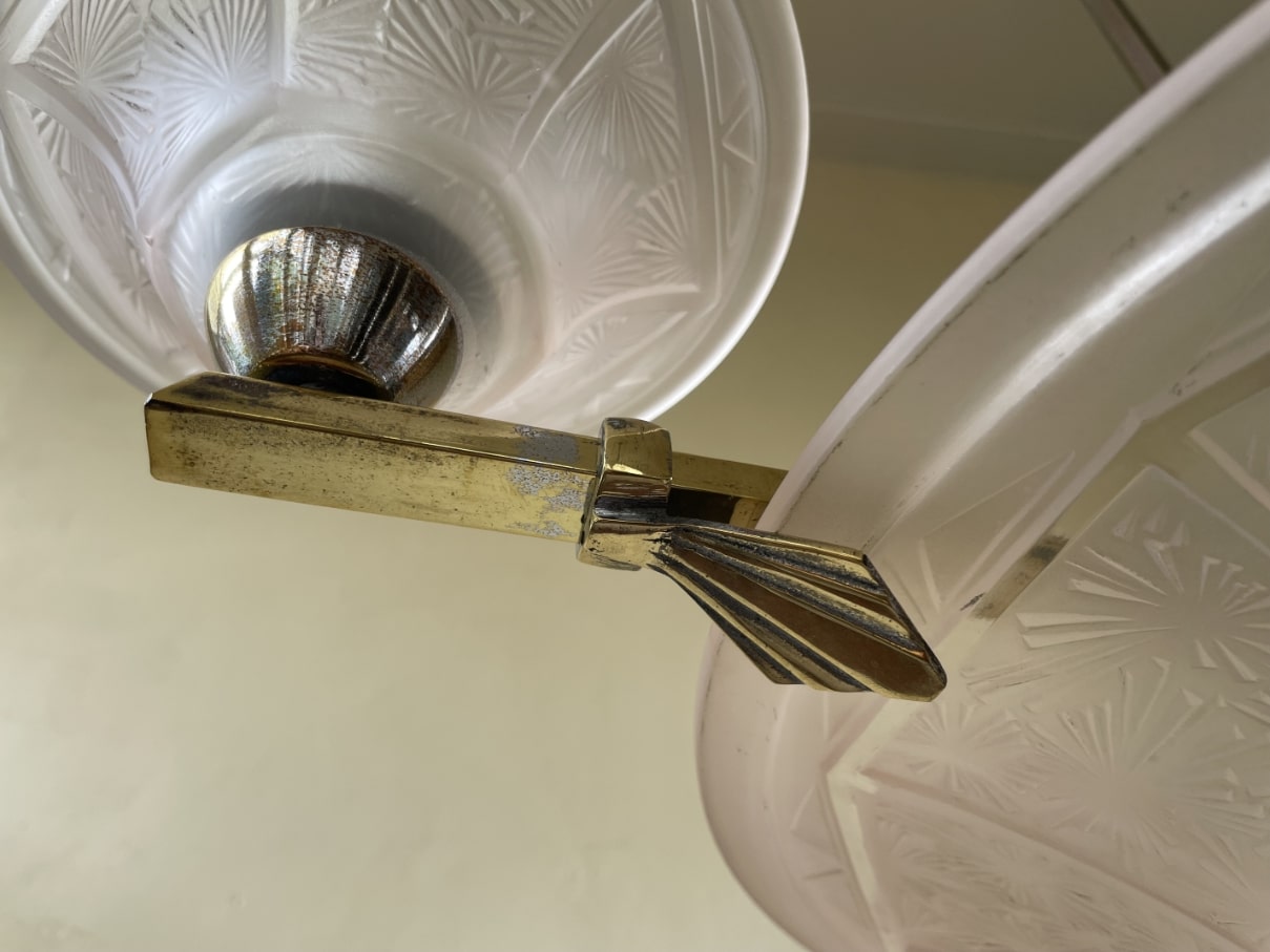 Plafondlamp Hanglamp Art Deco 1930 - Afbeelding 12