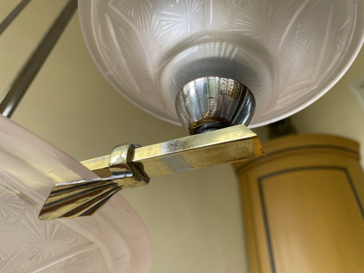 Plafondlamp Hanglamp Art Deco 1930 - Afbeelding 15