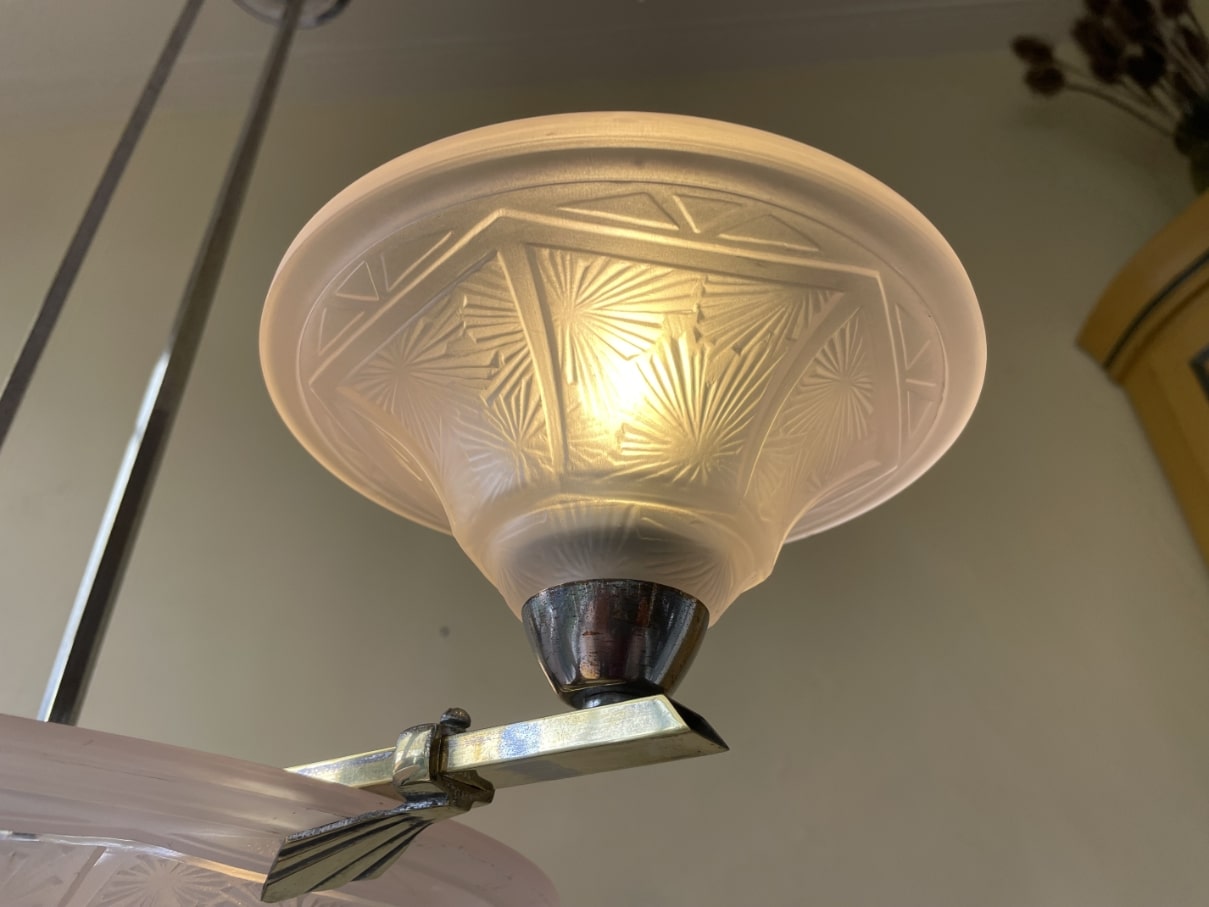 Plafondlamp Hanglamp Art Deco 1930 - Afbeelding 18
