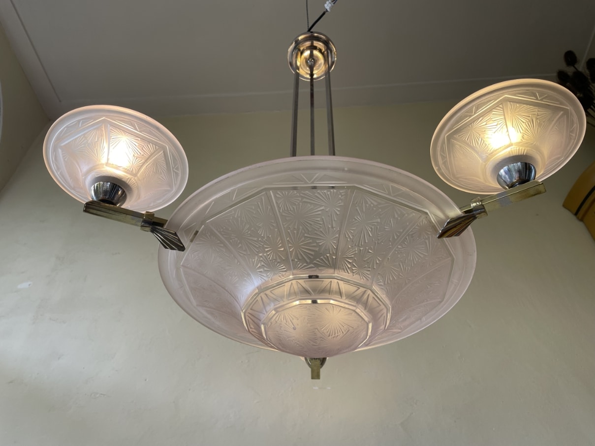 Plafondlamp Hanglamp Art Deco 1930 - Afbeelding 19
