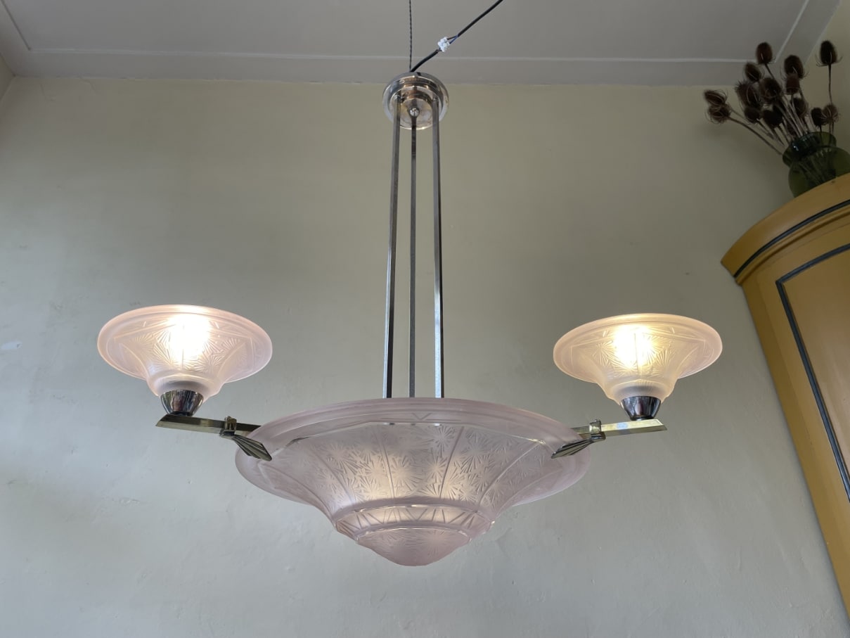 Plafondlamp Hanglamp Art Deco 1930 - Afbeelding 3