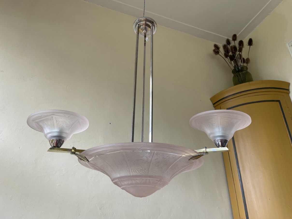 Plafondlamp Hanglamp Art Deco 1930 - Afbeelding 4