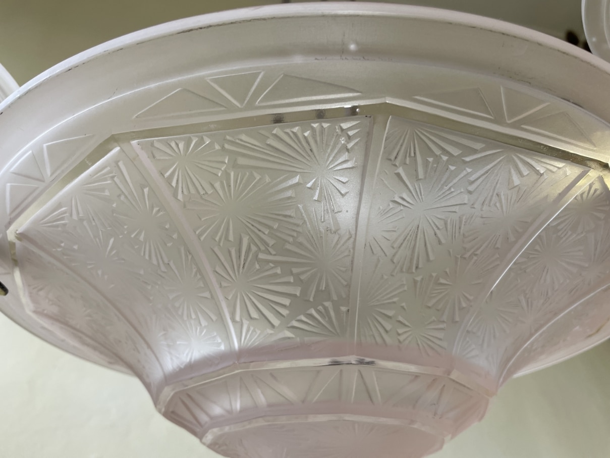 Plafondlamp Hanglamp Art Deco 1930 - Afbeelding 7