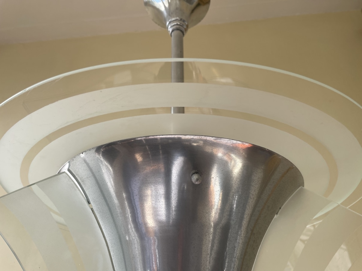 Grote Schijflamp Art Deco 1930 Petitot - Afbeelding 3