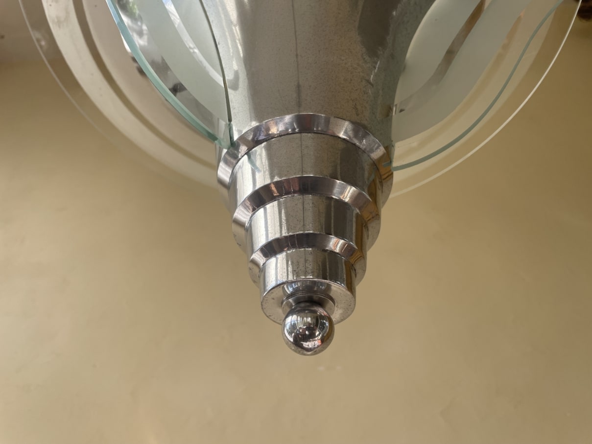 Grote Schijflamp Art Deco 1930 Petitot - Afbeelding 4