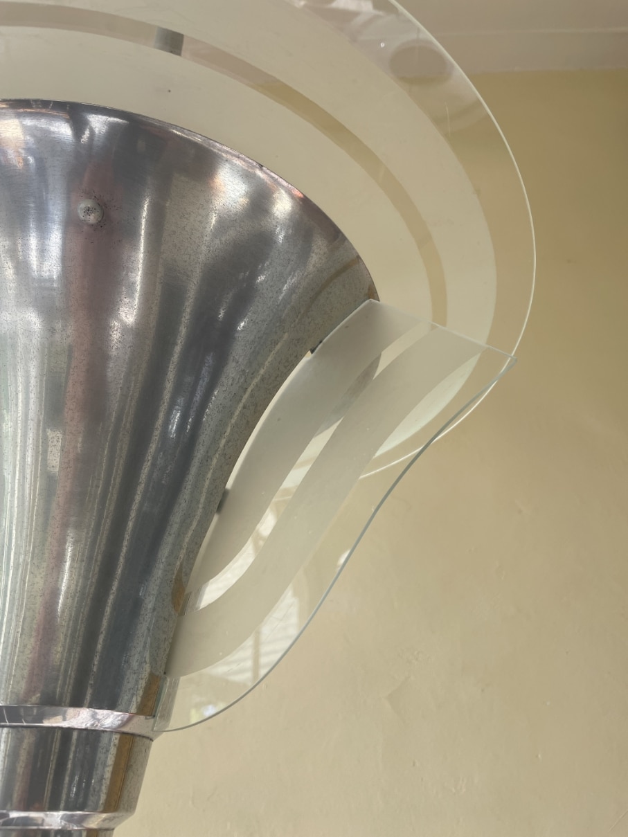 Grote Schijflamp Art Deco 1930 Petitot - Afbeelding 7