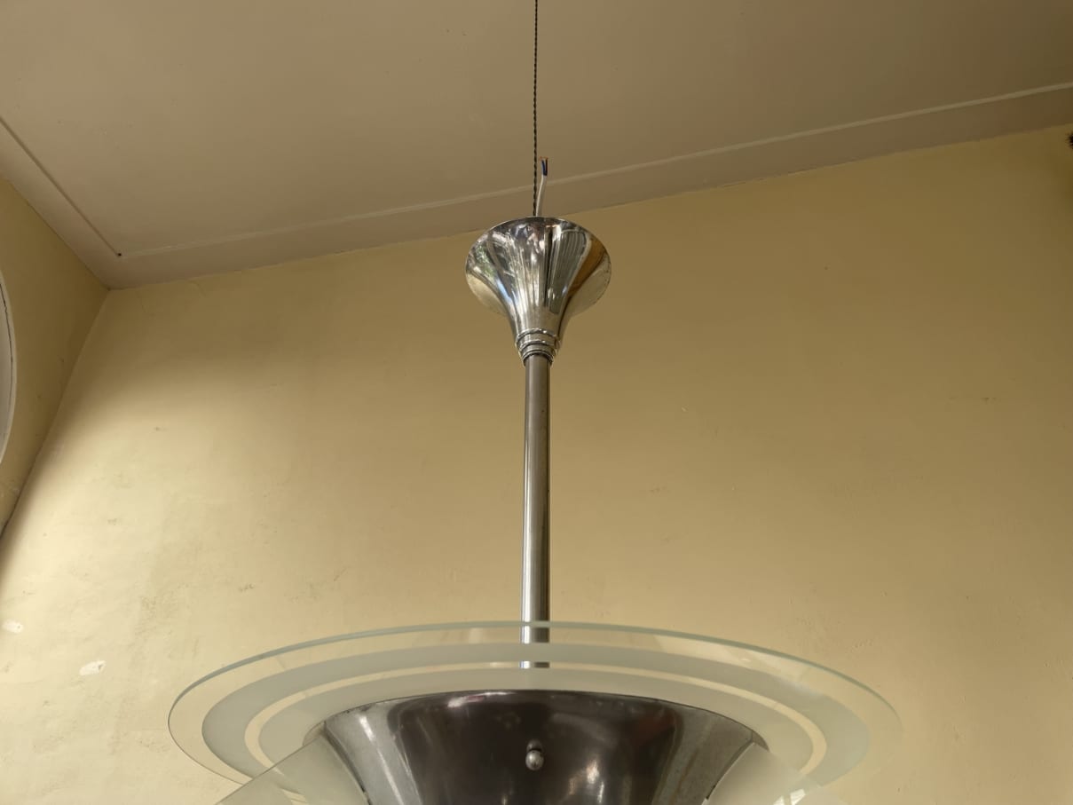 Grote Schijflamp Art Deco 1930 Petitot - Afbeelding 9