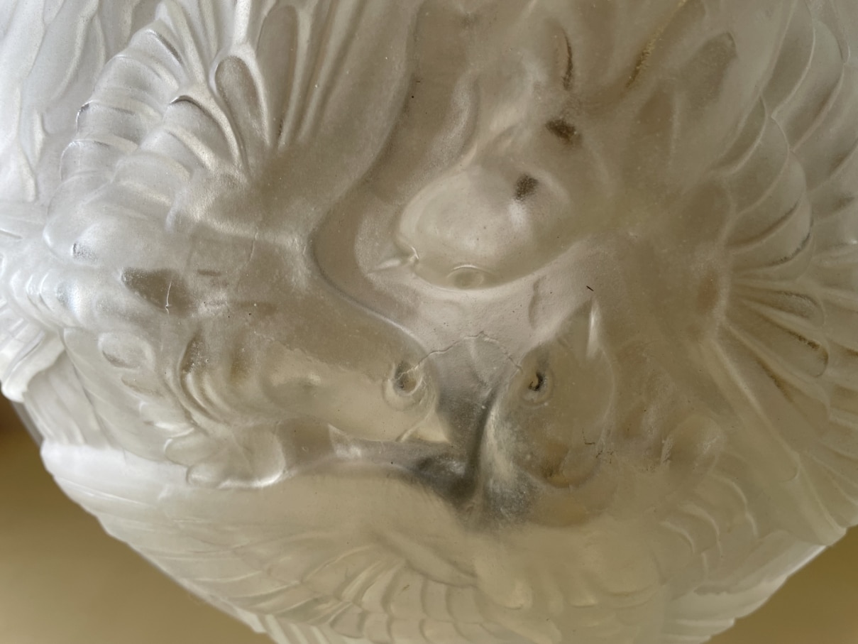 Lamp Hanglamp Schaallamp Noverdy Art Deco 1930 - Afbeelding 8