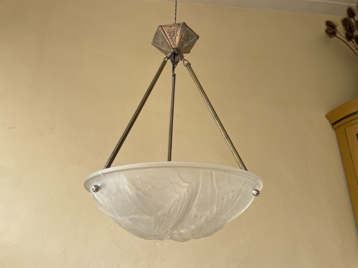 Lamp Hanglamp Schaallamp Noverdy Art Deco 1930